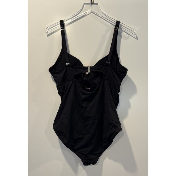 Anne‎ ColeWomen's V-Neck Underwire One-Piece Swimsuit Womens 14 (684) - Picture 4 of 6